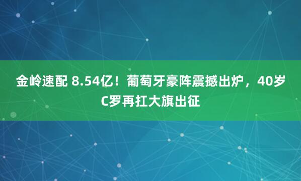 金岭速配 8.54亿！葡萄牙豪阵震撼出炉，40岁C罗再扛大旗出征