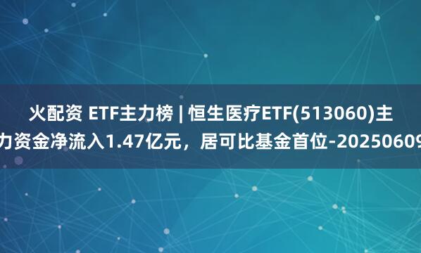 火配资 ETF主力榜 | 恒生医疗ETF(513060)主力资金净流入1.47亿元，居可比基金首位-20250609