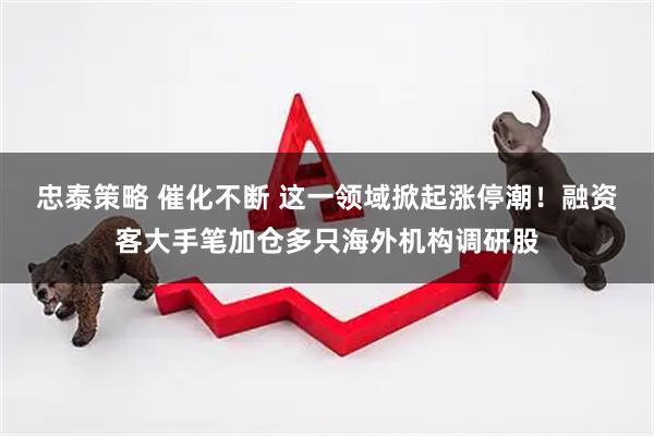 忠泰策略 催化不断 这一领域掀起涨停潮！融资客大手笔加仓多只海外机构调研股